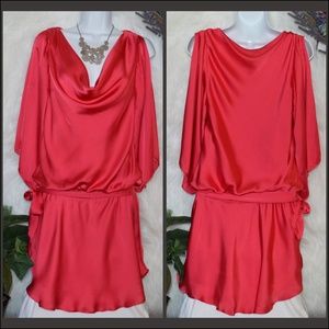 COPY - WHBM Satin Cowl Neck Cocktail Dress